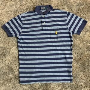 Ralph Lauren Mens Navy Striped Polo